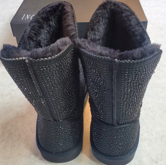New INC Adrief Black Bling Pull On Boots - Picture 6 of 15
